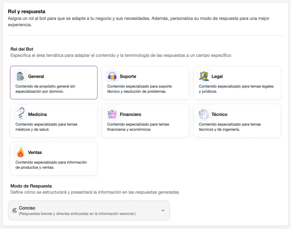 Personalización de chatbot